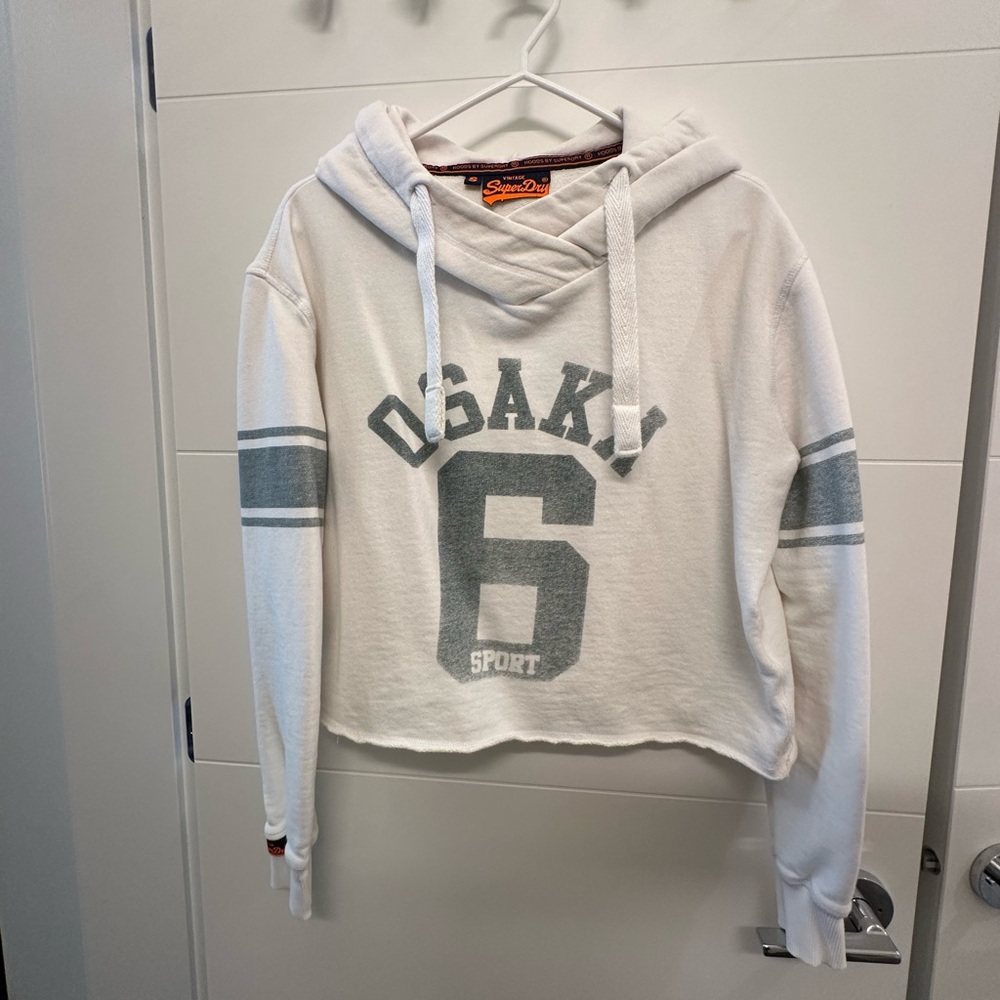 SuperDry Osaka Sport Cropped Marl Hoodie